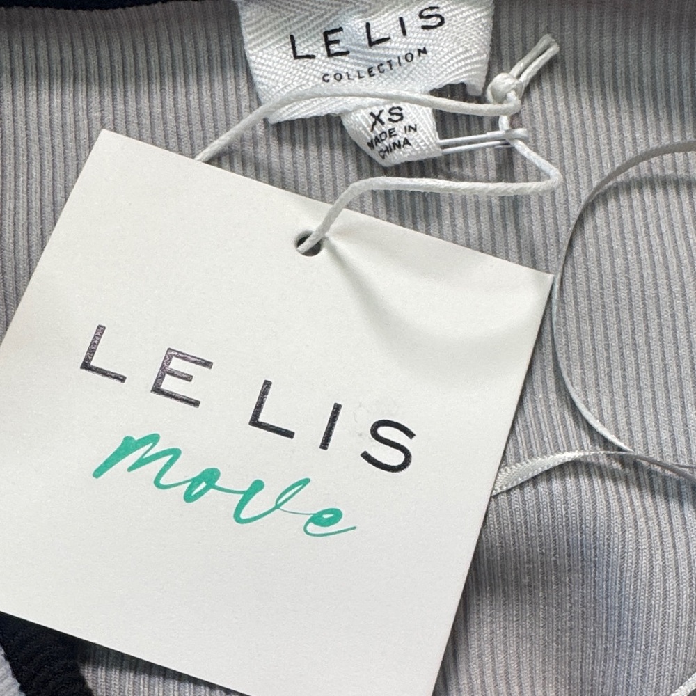 NWT Le Lis Move Ribbed Active Set XS Leggings & Crop Top Matching Athleisure - Picture 2 of 7